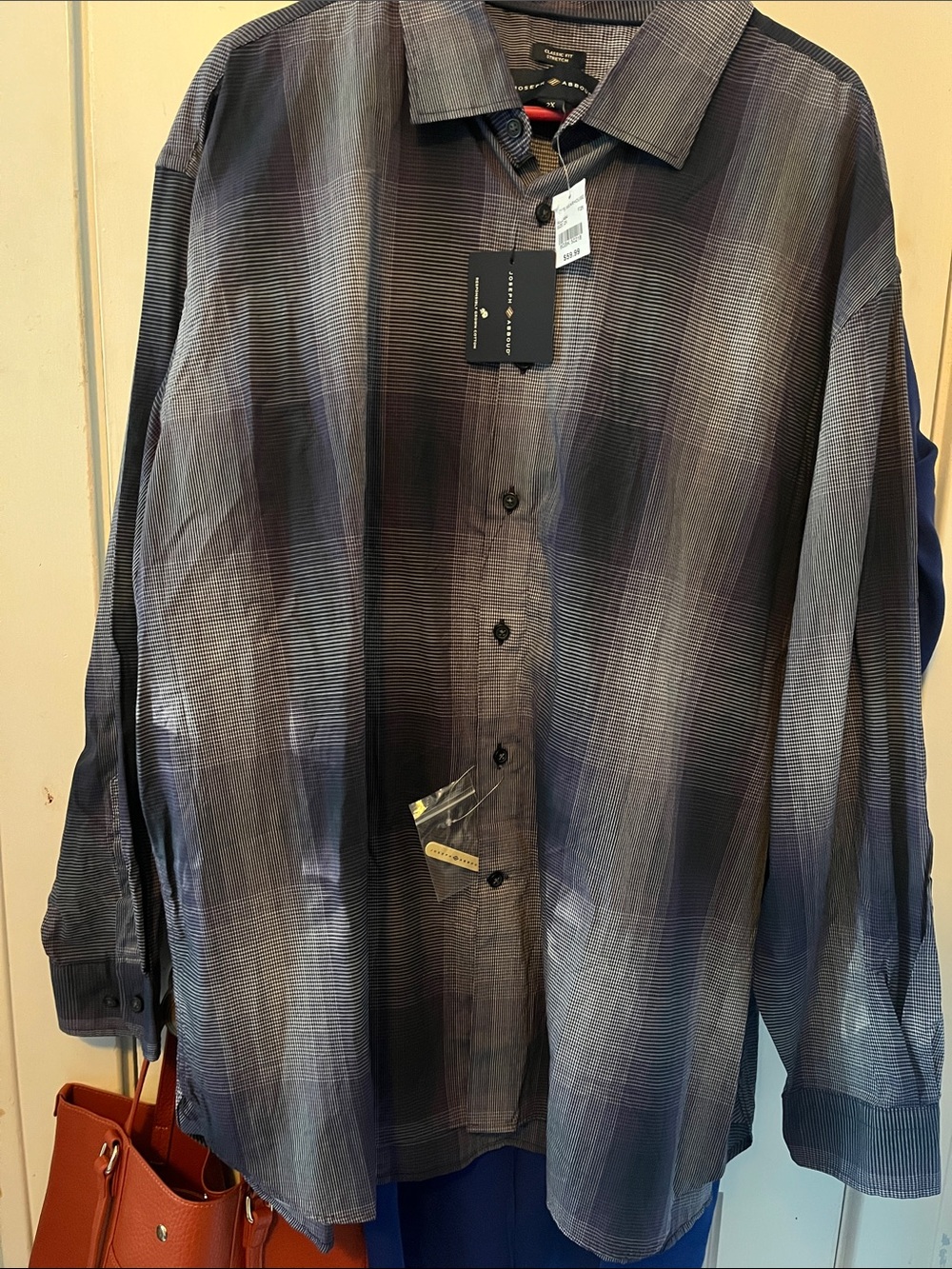Joseph Abboud classic fit plaid purple